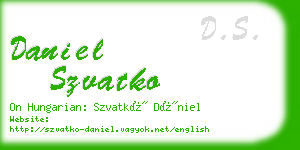 daniel szvatko business card